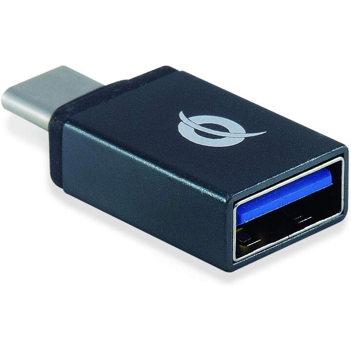 Hub USB Conceptronic 4 porte USB 3.0 + adattatore USB-C nero