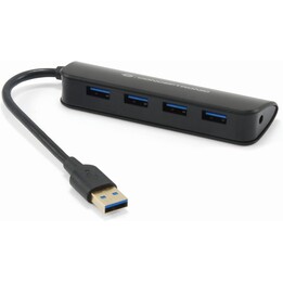 Hub USB Conceptronic 4 porte USB 3.0 butterato nero