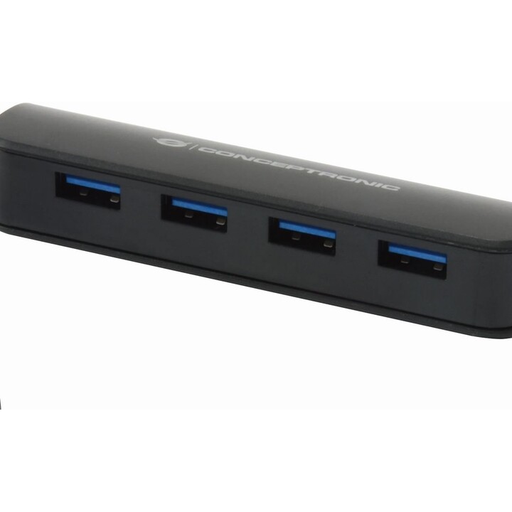Conceptronic usb hub 4 ports usb 3.0 pocked black