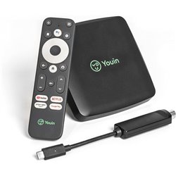 Reproductor smart tv youin you-box t2 4k 8gb 2gb android + receptor tdt