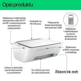 Stampante HP DeskJet All-in-One 2810e, Colore, Stampante domestica, Stampa, Copia, Scansione, Scansione su PDF
