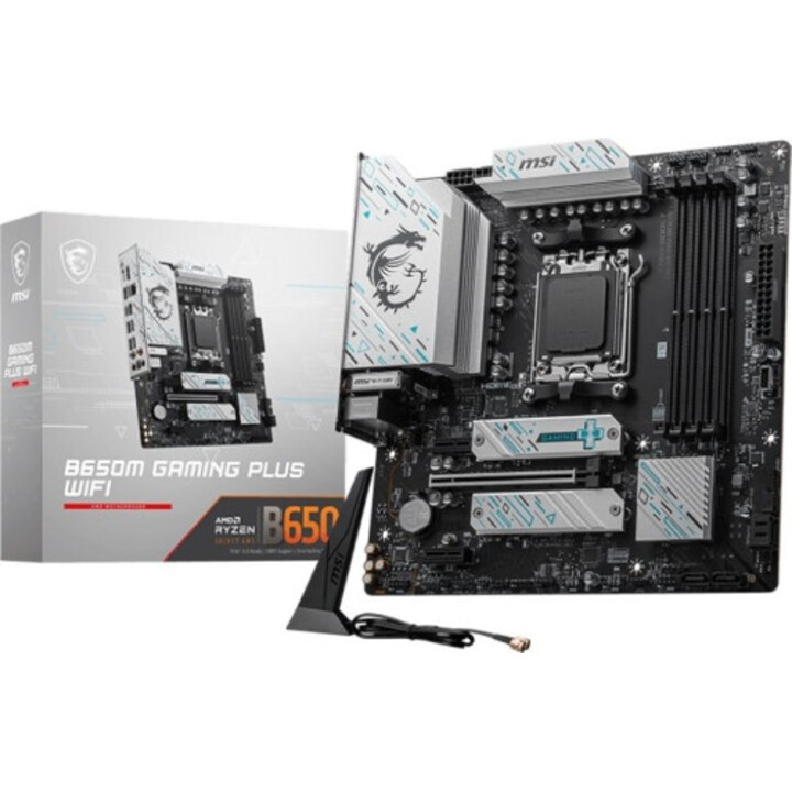 Placa Msi B650m Gaming Plus Wifi,amd,am5,b650,4ddr5,192gb,hdmi+dp,4sata3+2m.2,2.5gbe+wifi6e+bt5.3,11usb3.2,matx