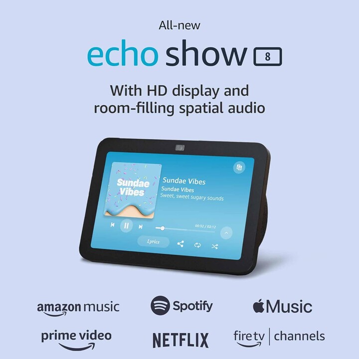 Amazon Echo Show 8 (3ª generación) Gris Antracita - Asistente Smart Home