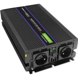 Qoltec Monolith Convertidor de voltaje de onda 4000 MS 12V a 230V 2000/4000W USB