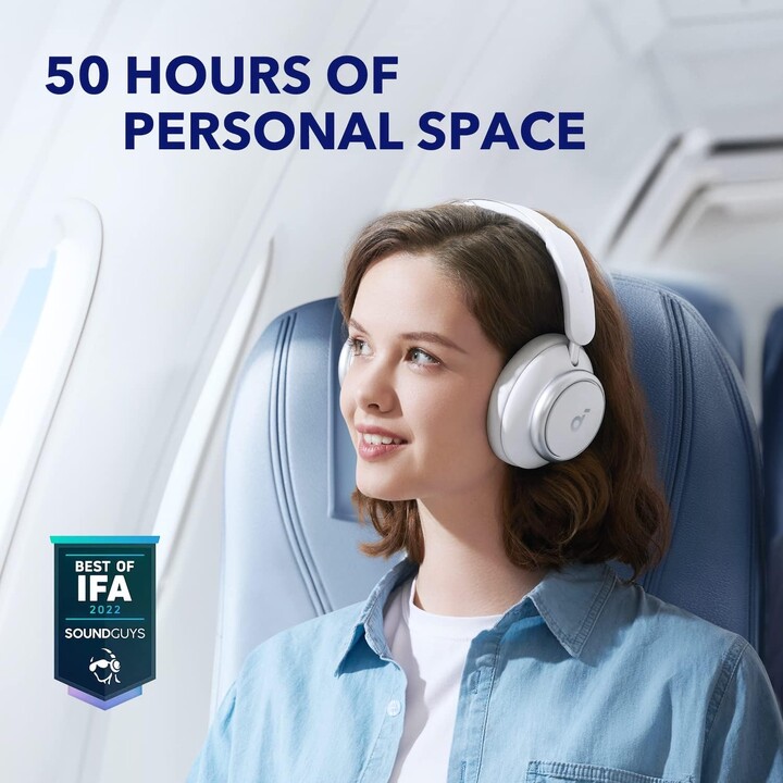 Soundcore Space Q45 Branco com cancelamento de ruído (ANC) - Auriculares Bluetooth