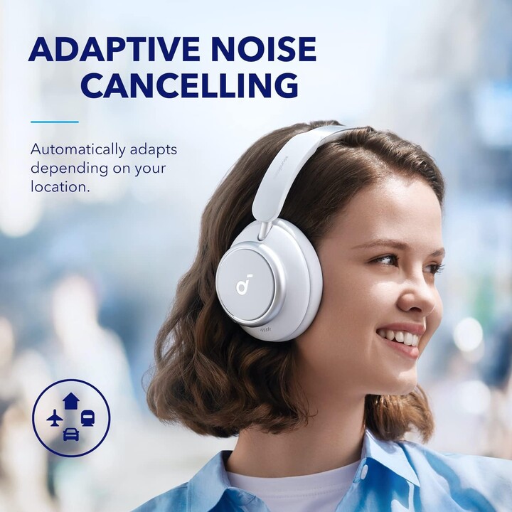 Soundcore Space Q45 Branco com cancelamento de ruído (ANC) - Auriculares Bluetooth