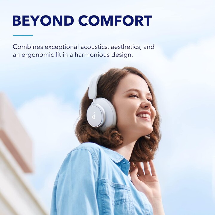 Soundcore Space Q45 Blanc Réduction de Bruit (ANC) - Écouteurs Bluetooth