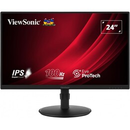 ViewSonic VG2408A 24-Inch FHD SuperClear IPS LED Monitor with VGA, HDMI, DisplayPort, USB, Speakers, and Full Ergonomic Stand Bl