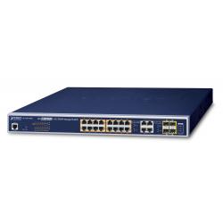 PLANET GS-4210-16P4C switch Gestionado L2/L4 Gigabit Ethernet (10/100/1000) Energía sobre Ethernet (PoE) 1U Azul