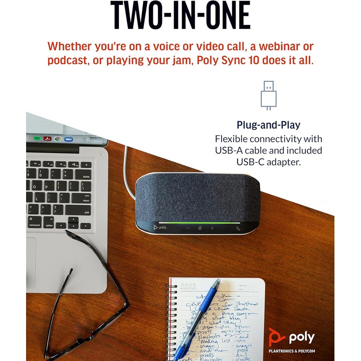 HP Poly Sync 10 USB-A USB-C Freisprecheinrichtung