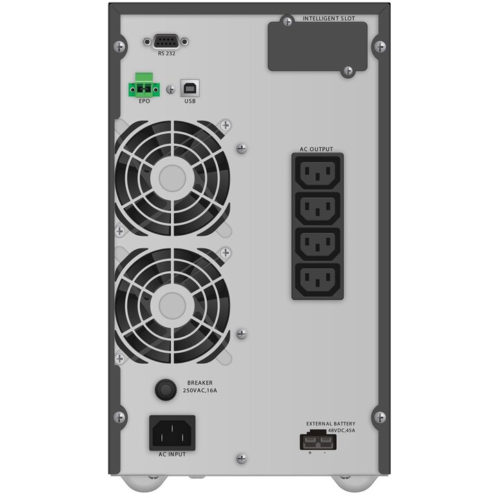 PowerWalker VFI 2000 TGB Double Conversion (Online) 2 kVA 1800 W 4 AC Outlets