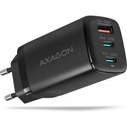 AXAGON ACU-DPQ65 Caricabatterie, 2x USB-C, 1x USB-A, PD3.0/QC4+/PPS, 65W - nero