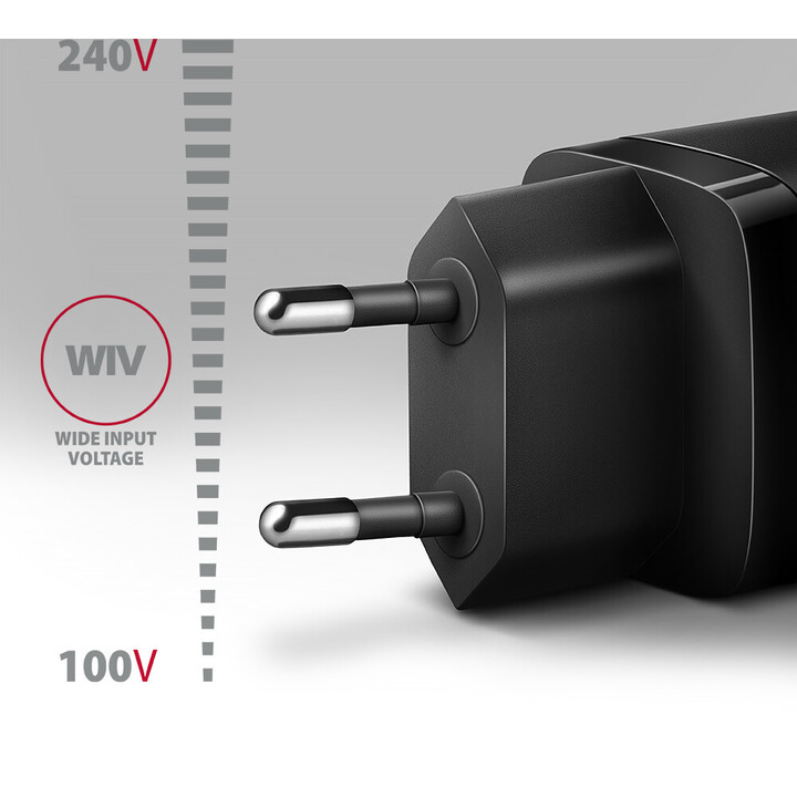 AXAGON ACU-DPQ65 Charger, 2x USB-C, 1x USB-A, PD3.0/QC4+/PPS, 65W - black