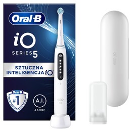 Oral-B Electric Toothbrush iO5 Rechargeable For adults Number of brush heads included 1 Quite White Number of teeth brushing mod