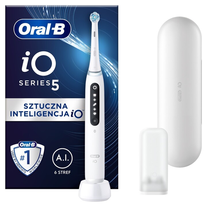 Escova de dentes elétrica Oral-B iO5 recarregável para adultos Número de cabeças de escova incluídas 1 bastante branco Número de