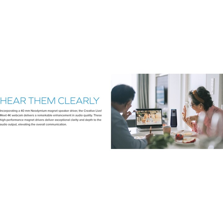 CREATIVE Labs Creative Live! Meet 4K webcam de conférence noire