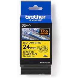 Brother Selbstlaminierband Schwarz /Gelb