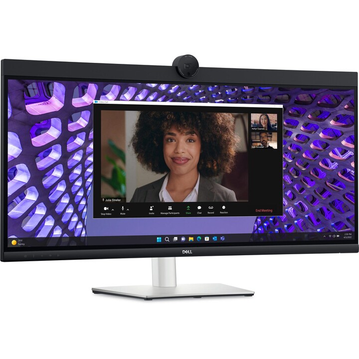 Monitor curvo Dell P3424WEB (34,1 polegadas) 86,7 cm (4K UHD, IPS, 3440 x 1440 pixels, 8 ms, DP, HDMI, hub USB, câmera)