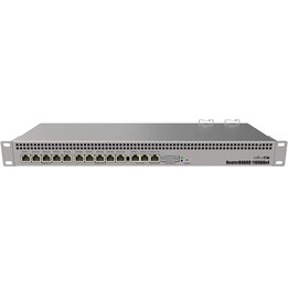 Roteador Ethernet com fio Mikrotik RB1100x4, montagem em rack 1U, CPU quad core de 1,4 GHz, 1 GB de RAM, 128 MB, LAN 13xGigabit,