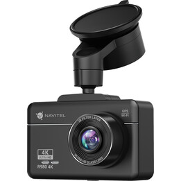 Navitel Dashcam con Wi-Fi, informatore GPS e tachimetro digitale R980 4K Display IPS da 3 ; 854x480; Mappe touchscreen