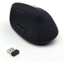 Souris sans fil verticale ergonomique Ewent 1600dpi noire