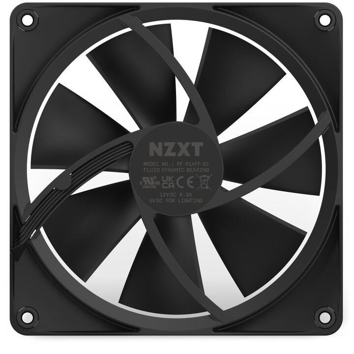 NZXT F140 RGB Gabinete para computador Ventilador 14 cm Preto 1 unidade(s)