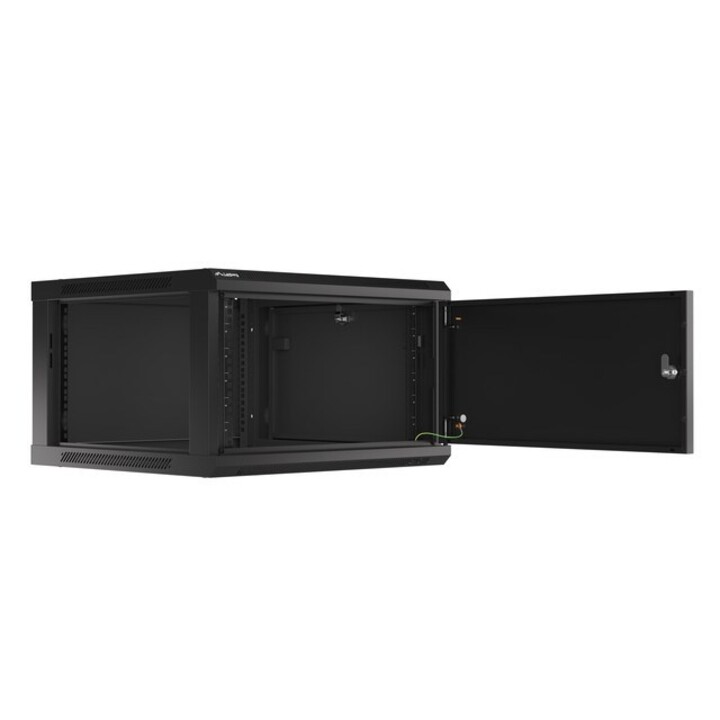 Lanberg WF01-6606-00B Armadio rack 6U Rack da parete Nero