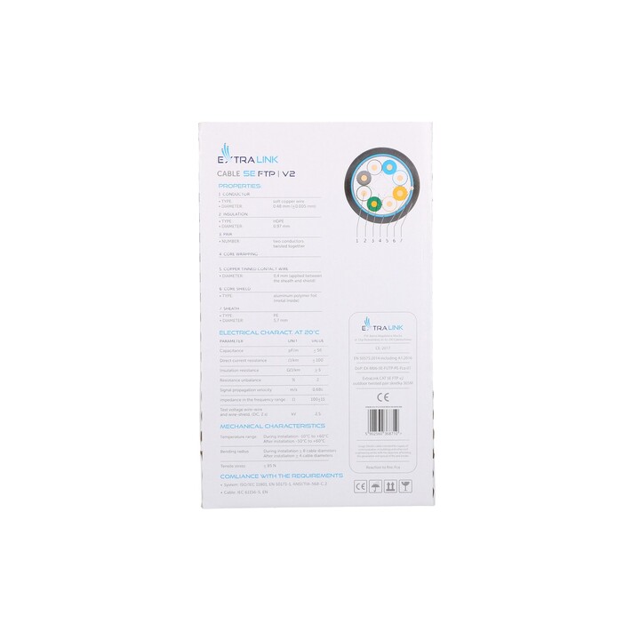 Extralink Cat5e FTP (f/utp) V2 Outdoor Twisted Pair 305 m