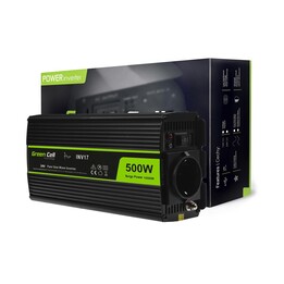 Convertidor de voltaje Green Cell Inv17 24V - 230v, 500w Pure Sinwave