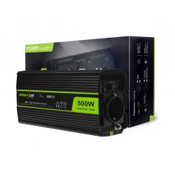 Green Cell Inv17 Voltage Converter 24V - 230v, 500w Pure Sinwave