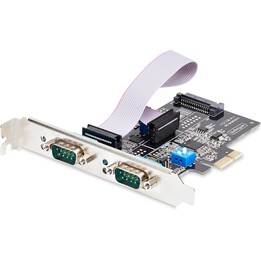 STARTECH 2S232422485-PC-CARD scheda seriale PCIe a 2 porte nera