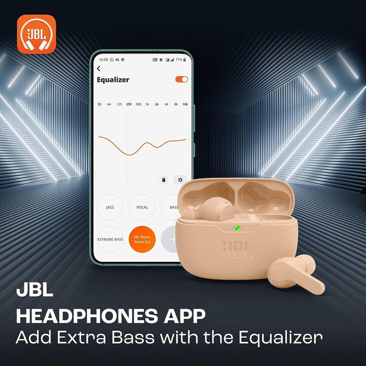 JBL Wave Beam Oro - Auricolare Bluetooth