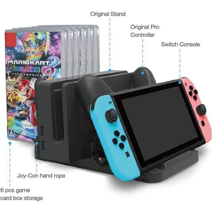 DOBE TNS-895 Nintendo Switch Controller Charging Stand Black - Charging Base