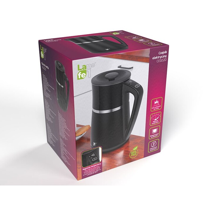 Bouilloire électrique avec contrôle de la température 1,7 l 2200 W LAFE CEG020