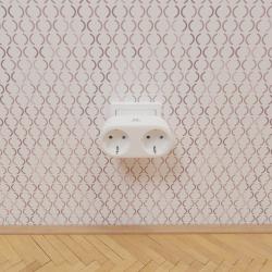 Tesla Smart Plug Enchufe eléctrico doble con Wi-Fi, blanco