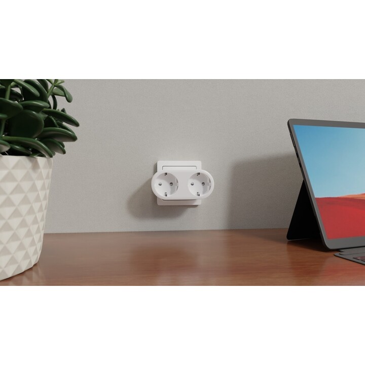 Tesla Smart Plug Doppelsteckdose mit Wi-Fi, weiß