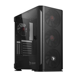 SAVIO Shadow X2 Caixa de computador em malha/vidro preta