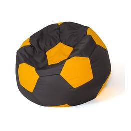 Sac Sako pouffe Ball noir-jaune L 80 cm