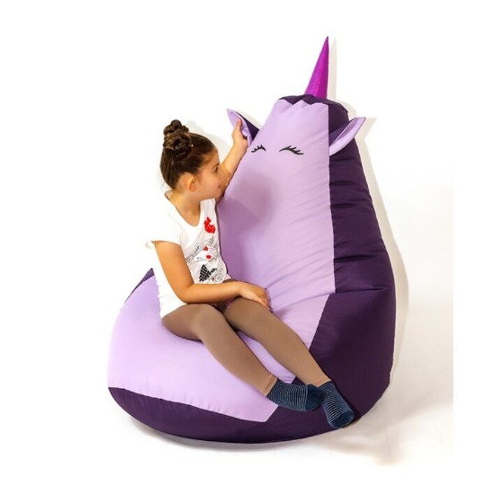 Sako bolso puf Unicorn púrpura-violeta claro L 105 x 80 cm