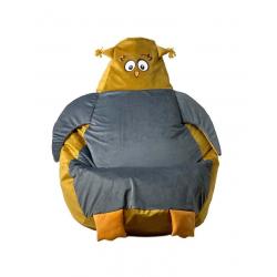 Bolsa Sako puf Sowa oro-gris L 105 x 80 cm