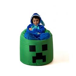 Sako bolsa puf Minecraft verde XXL 110 x 90 cm