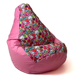 Pouf Sako stampa pere rosa fata L 105 x 80 cm