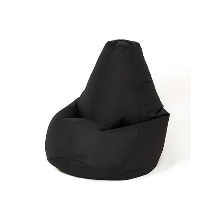 Pouf sacco Sako Pera nero XXL 140 x 100 cm