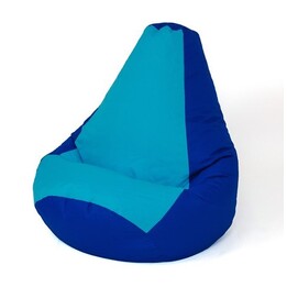 Sako Tasche pouffe Birne blau XL 130 x 90 cm