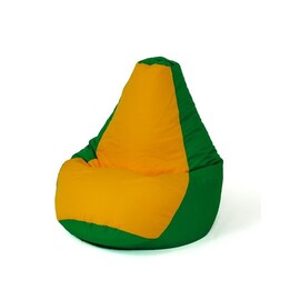 Saco pufe Sako Pera verde-amarelo XL 130 x 90 cm