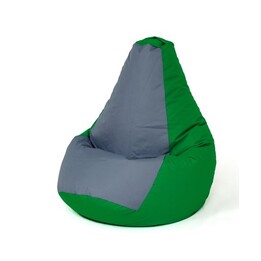 Pouf sacco Sako Pera verde-grigio XL 130 x 90 cm