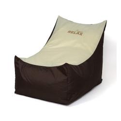 Tron marrón-crema Sako bolso puf XXL 140 x 90 cm