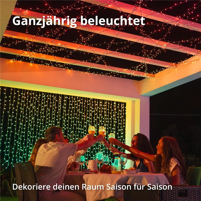 TWINKLY Strings 600 (TWS600STP-BEU) Smart Christmas Tree Lights 600 RGB LEDs 48m