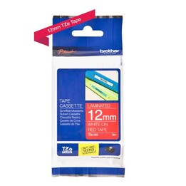 Brother TZE-435 nastro per etichettatrice Bianco su rosso