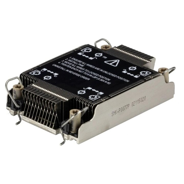 Supermicro SNK-P0077P Computerkühlsystem Prozessor Kühlkörper/Radiator Schwarz , Edelstahl